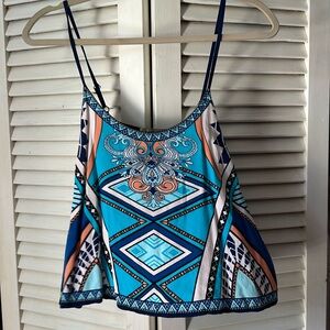 Cropped Blue Tank Top